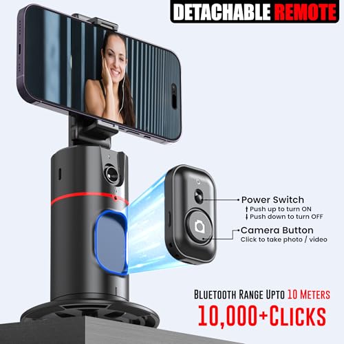 Image of WeCool 360 Rotational Ai Powered Auto Face Tracking Tripod with Remote,Palm Gesture Control for Vlog,Streaming & Video Recording