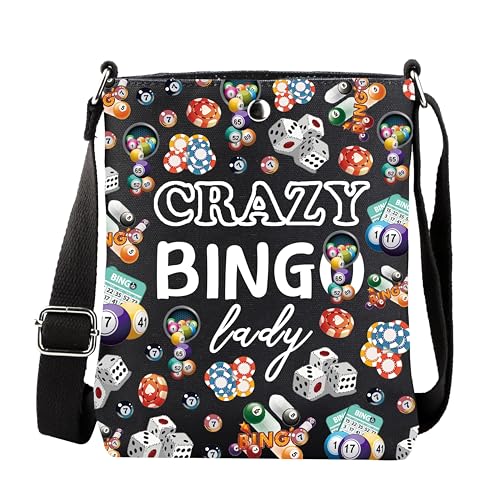 MBMSO Funny BGO Gifts for BGO Gamers Crazy BGO Lady Crossbody Bag BGO Gambling Gifts for BGO Lover Crossbody Purse