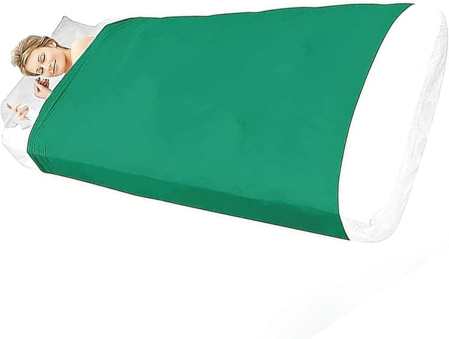 UPGENT Body Sensory Bed Sheets for Kids & Adults with Sleep Struggles Soft Cozy Compression Snug Fit Sleep Sack Weighted Blankets to Help Children Calm Down(Green,Twin 98x147cm/39x58in)