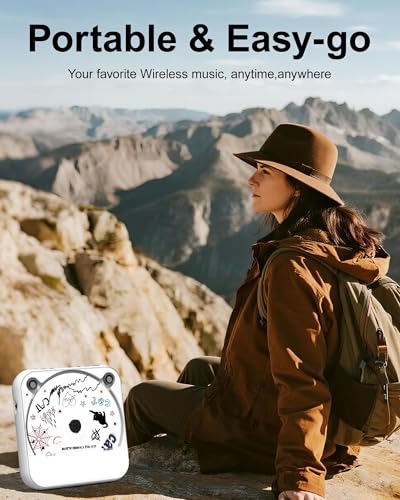 Image of CD Player Portable with Dual Stereo Speakers, Rechargeable Portable CD Player with Bluetooth for Home with Headphones