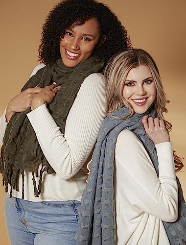 Hadley Wren womens Hailey Scarf, Ultra-soft Textured Winter/Fall Wrap3