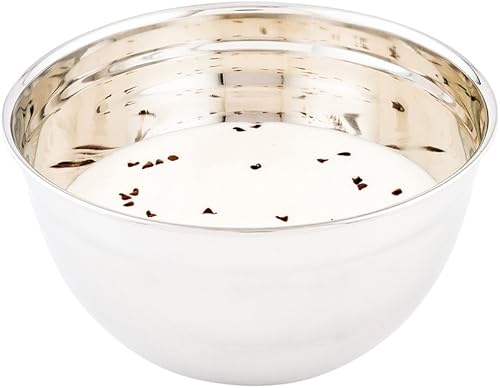 Restaurantware Met Lux - Cuencos de metal para mezclar de 3 cuartos de galón, 1 cuenco de harina alemán profunda, resistente a la corrosión, apto
