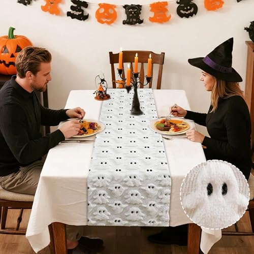 Mantel de Halloween antimanchas para proteger mesas de madera 4