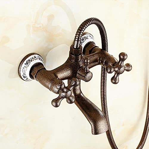 Robinets de douche vintage eau chaude froide avec kit baignoire