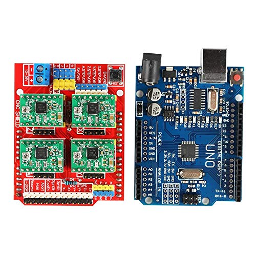 Lysee 3D Printer Parts & Accessories - 1 Set A4988 Driver Expansion Board+ R3 with USB Cable+CNC Shield V3 Engraving Machine JR Deals - (Color: Blue)