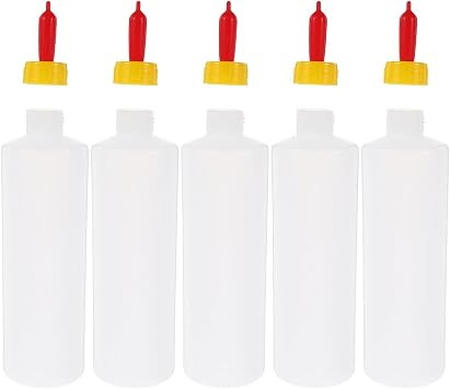 Tofficu 5 Pack Goat Bottles for Feeding Baby Goats, 400ml 13.5oz Lamb Feeding Bottle with Nipples, Small Animal Nursing Milk Replacer Feeder for Calves, Piglets, Kittens and Puppies
