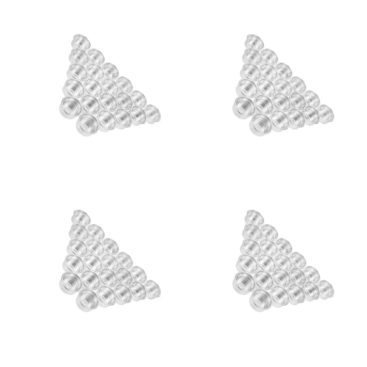 TOYANDONA 80 Piezas Portavelas de Aluminio Plateado Redondo para Velas DIY,