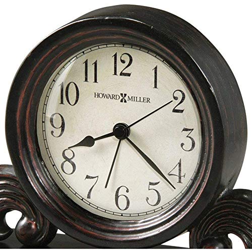 Howard Miller Bishop Table Clock - Vintage Quartz Movement with Wooden and Metal Design, Decorative Battery-Operated Analog Desk Alarm Clock - for Office, Bedroom, Living Room, Shelf, and Home Decor - Image 5