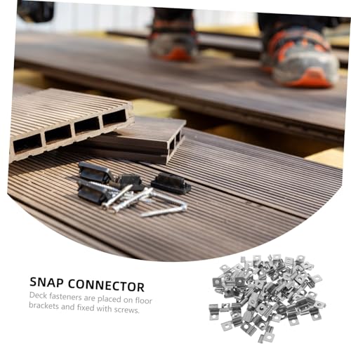 Fixations pour terrasse espacement réduit Tofficu clips planches 100pcs - 5