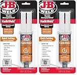 JB WELD KWIKWELD - 6 MINUTE STEEL EPOXY | Strong, Lasting Repairs To Metal & Multiple Other Surface Types | 50176UK (Pack of 2)