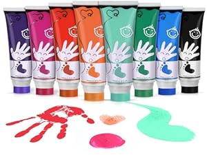 TOGOU2S Fingerfarben Kinder 8 Farben