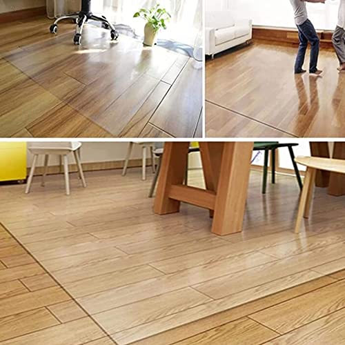Trunxucl Office Chair Mat For Hardwood Floor Transparent Desk Chair Mat For Carpets Pvc 1.5Mm Computer Chair Mat Gaming Clear Chair Mat For Hardwood Floor Easy Clean (Size : 100X120Cm/39X47In) #TOP4
