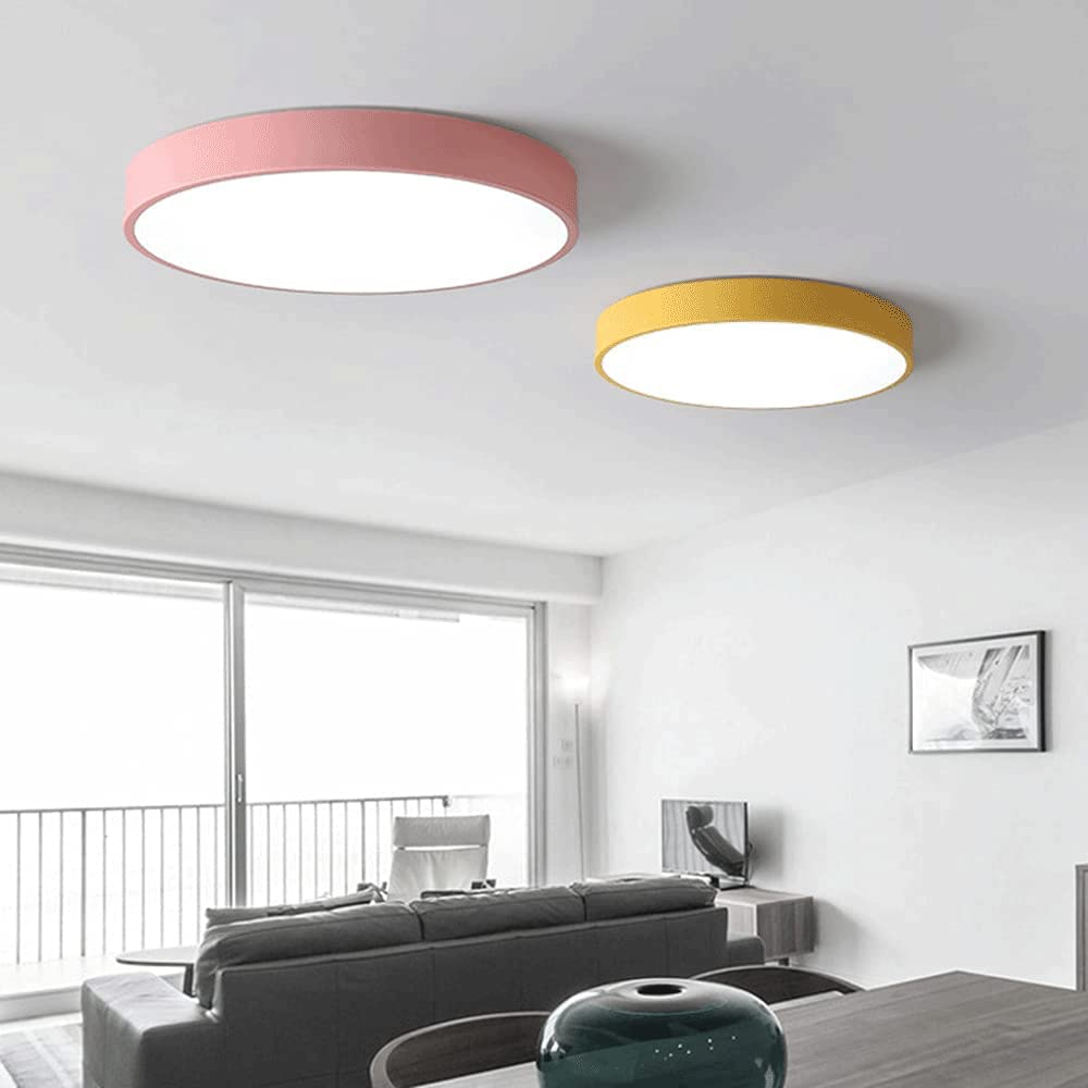 Plafonnier LED rond moderne variateur 3000K 6000K éclairage télécommandé