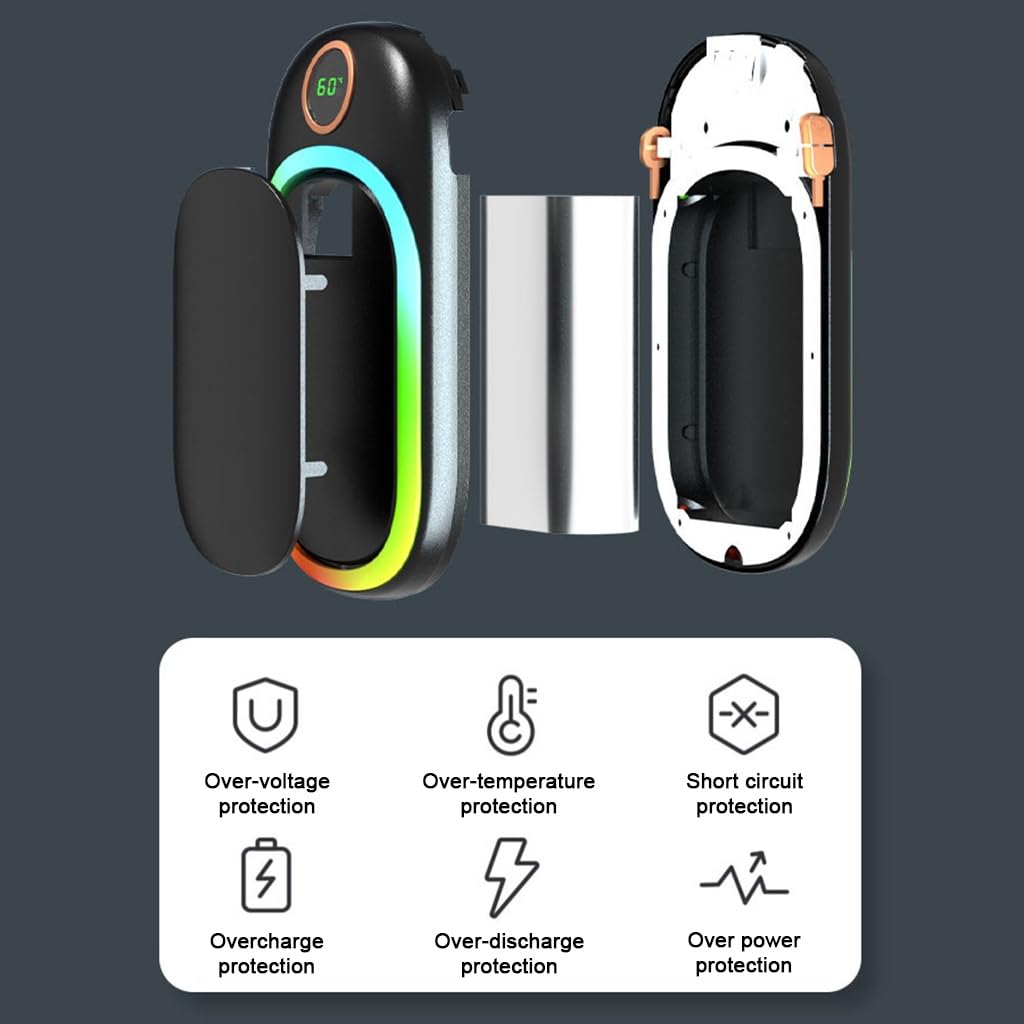 Scaldabagni elettrici ricaricabili - 10000mAh riutilizzabile Pocket Warmer, riscaldatore portatile all'aperto per campeggio, caccia, golf