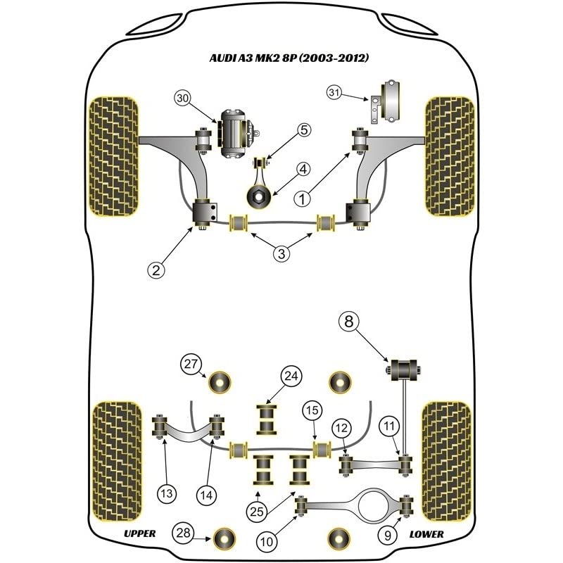 Image of Powerflex Jack Pad Adapter PF3-1661 for Volkswagen /Audi