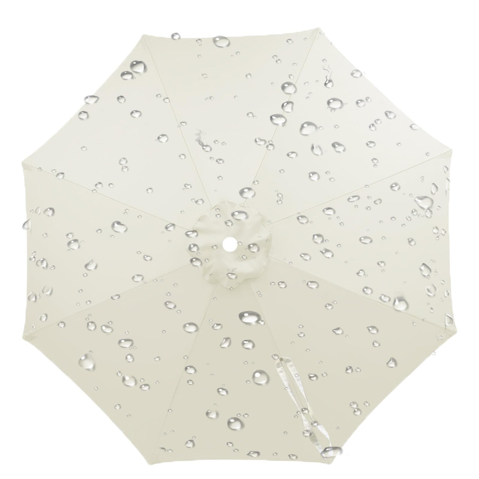 Rechange Telo per Ombrellone 6 Stecche 8 Stecche, Impermeabile Telo di Ricambio Tettuccio per Ombrello, 2m/2.7m/3m Copertura di Ricambio per Ombrellon da Giardino(Cream,4m - 8 Ribs)