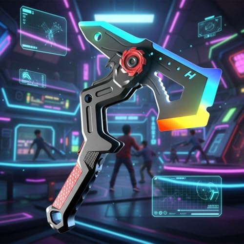 Image of Cable World 2-in-1 LED Fog Axe Sword,Fog Effect Swords with Multicolor LED Lights and Sound Effects, 7 Color Change, One Button Switch Combine Design USB Rechargeable Cosplay Gift Toy