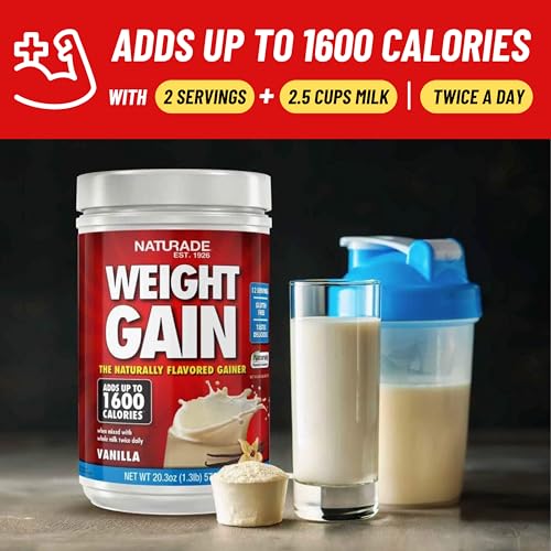 naturade weight gain instant nutrition drink mix vanilla 203 ounce