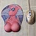 NIXLAOR Marvel Comics Deadpool Boobs 3D Mouse Pad with Wrist Support Rest Mat