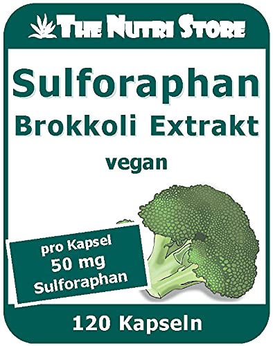 Brokkoli-Kapseln mit Sulforaphan 50 mg von The Nutri Store