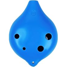 6 Hole Ocarina Alto C Key Plastic Ocarina Practice Musical Instrument Beginners Portable Musical Toy Home Entertainment Ocarinas Blue