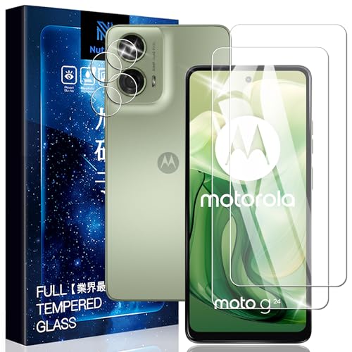 Nutmeg�y2+2���Z�b�g�zMotorola Moto G24 �p�� �K���X�t�B���� + Moto G24 �p�� �����Y�t�B���� ���{�����Ɏq�̗p Motorola Moto G24 �p�� �t�B���� ���g���[��G24 �p�� �ی�t�B���� �����K���X ����