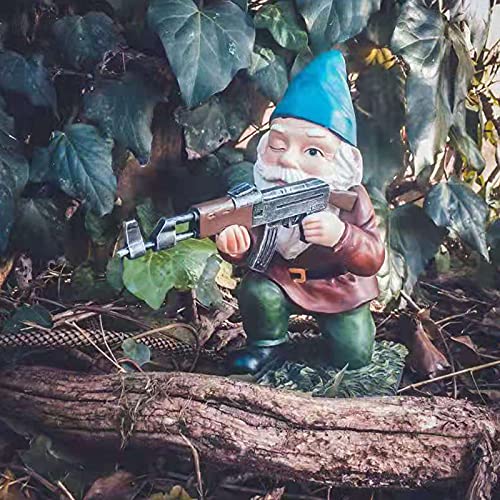 Perfectop 3Pcs Military Soldier Garden Gnomes With Guns Ak47, Funny Army War Combat Defender Gnome Statue Figurines, Indoor Outdoor Patio Yard Lawn Desktop Decor, Thanksgiving Christmas Ornament Gift #TOP6