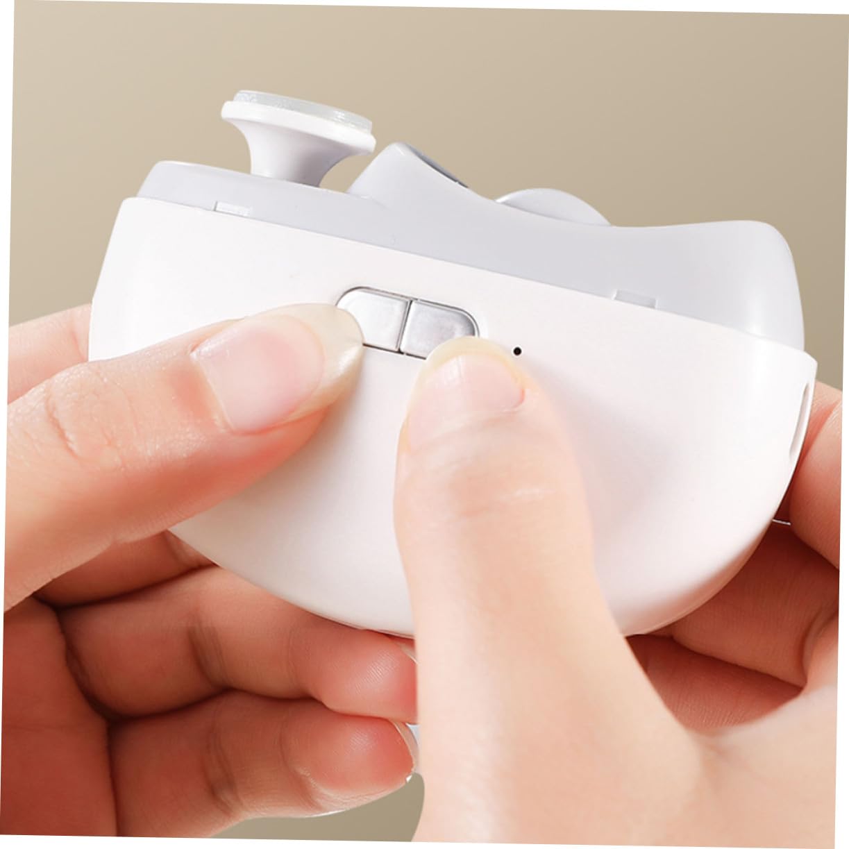 500mah Tagliaunghie Bianco Ricaricabile Automatico Elettrico | Doppia Funzione con Luce, Due Velocità di Rotazione, Abs e Lega, per Adulti e Ragazzo Ragazza