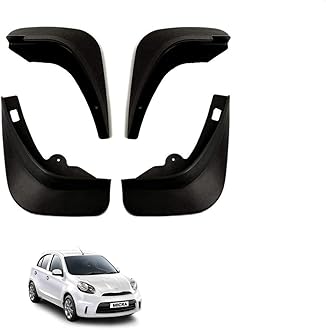 Auto Addict Car Mud Flaps Splash Guards (O.E Type Custom,4 pcs) for Nissan Micra Active