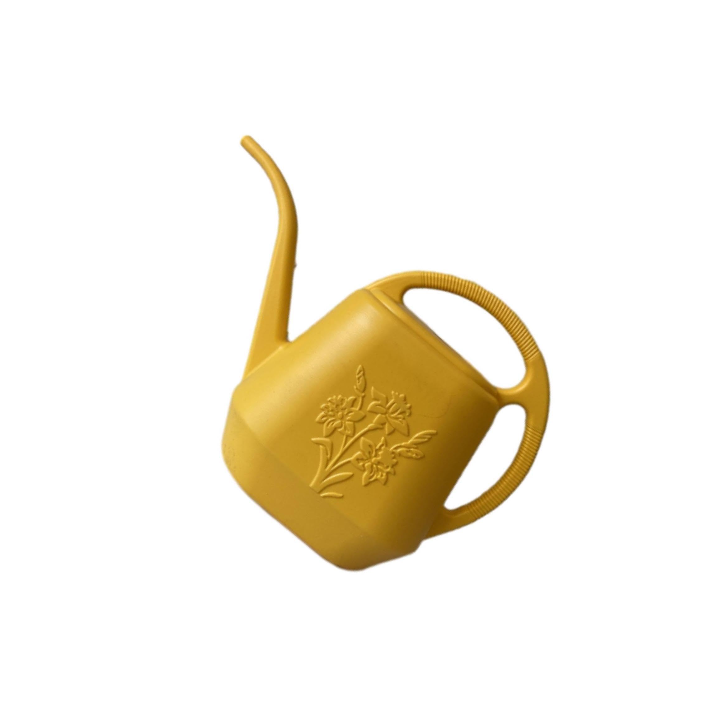 mophrati Garden Watering Can With Long Spout Removable Nozzle Ergonomic Handle 4L Capacity Watering Pot Which Is Not Easy To Slip Garden Can Indoor Outdoor, Yellow, 38x24.5cm