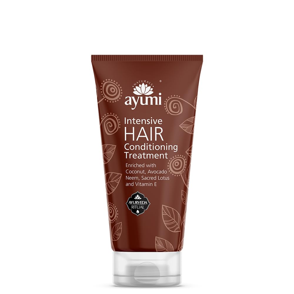 Ayumi Coconut Hair Mask with Vitamin E | Leave in Conditioner to Rinse | Curly Hair Conditioner with Hair Vitamins | Hair Masks for Dry Damaged Hair | Sulphate Free Conditioner for Hair Care |150 ml