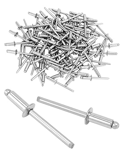 QWORK Stainless Steel Blind Rivets, 500 Pcs 3/16\" x 1/2\" Rivets