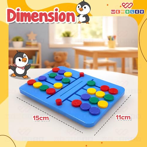 Image of Wembley Slide Puzzle for Kids 5+ Years | Brain Games for Children | Color Matching Puzzle Game | 2 Player Board Game | Toys for 5-7 Years | Puzzle Activity | Gift for Boys & Girls