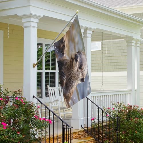 Drapeau de loutre de qualité supérieure double face pour extérieur