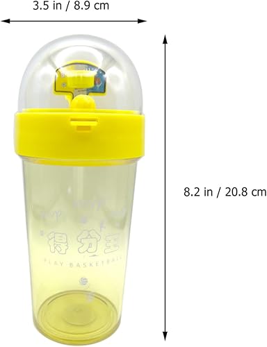 Miniatura 4 de Botella de agua de baloncesto, botella de agua potable de 16 onzas con juego de baloncesto en la parte superior, botella de agua portátil divertida