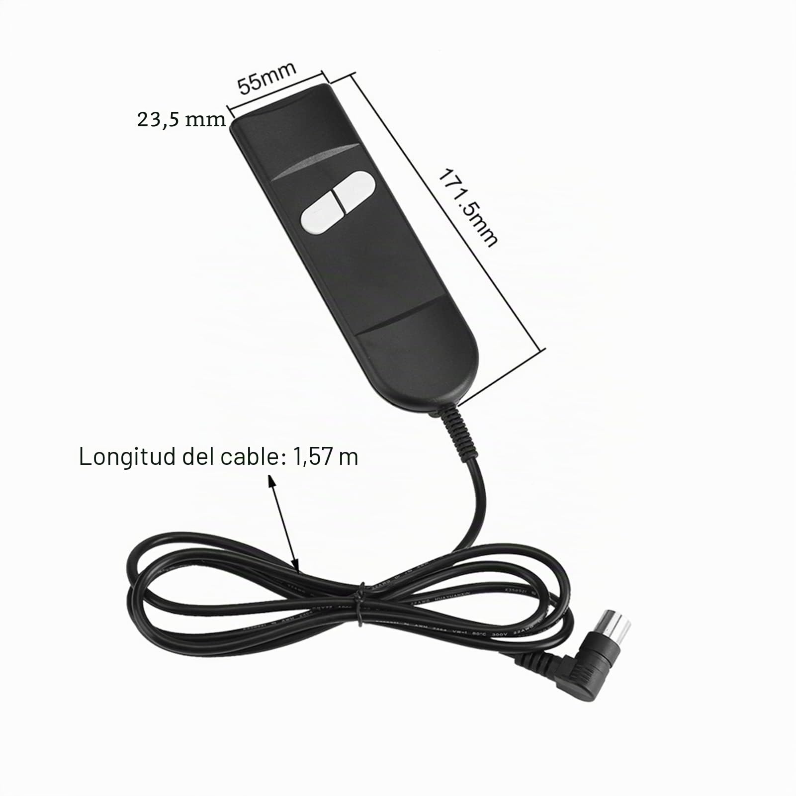 Control Manual con 2 Botones y Conector de 5 Pines, Mando a Distancia para sillón Elevador o sillón reclinable eléctrico