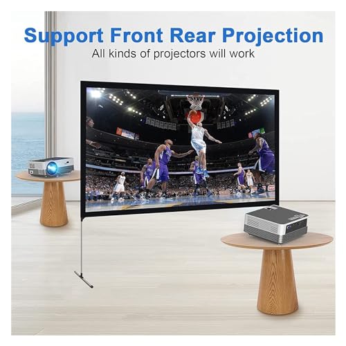 Pantalla portátil de proyección 100 pulgadas 16:9 con soporte miniatura 5