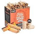 Mini Pizza Oven Oak Wood 12-14 lbs for Portable Mini Pizza Ovens - Dried Cooking Wood Miniature Logs - Oak Mini Fire Wood Sticks Great for Grilling, Smoking, BBQ - (10 Firestarters Included)