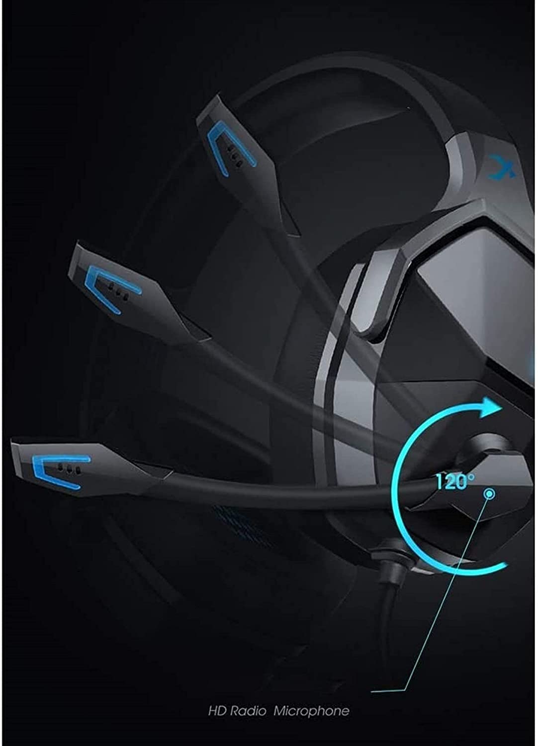 Cuffie da gioco USB Cuffie da gioco over-ear Suono surround Microfono cablato for computer PC Gamer/377