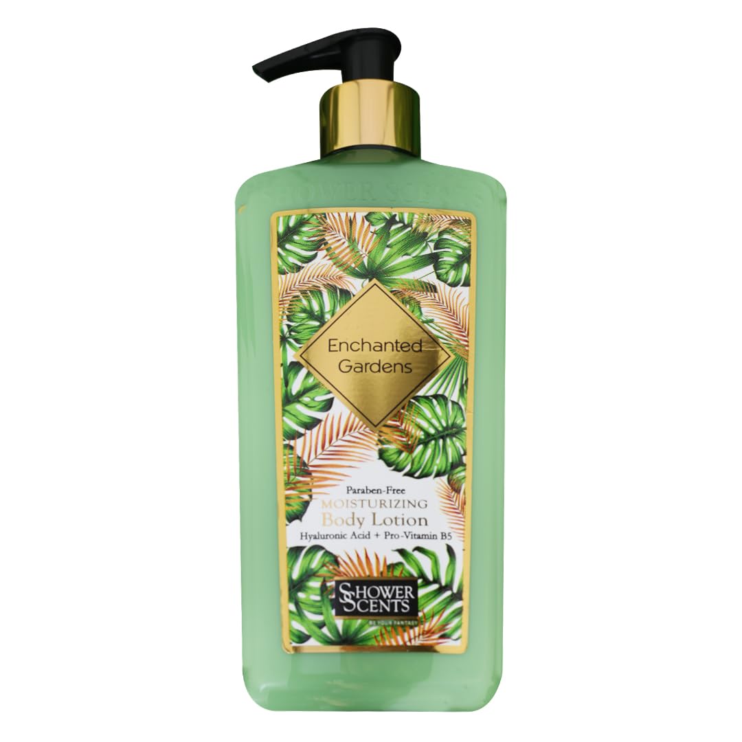Enchanted Gardens Paraben-Free Moisturizing Body Lotion with Hyaluronic Acid, Pro-Vitamin B5, Vitamin E and UV Protection 312ml