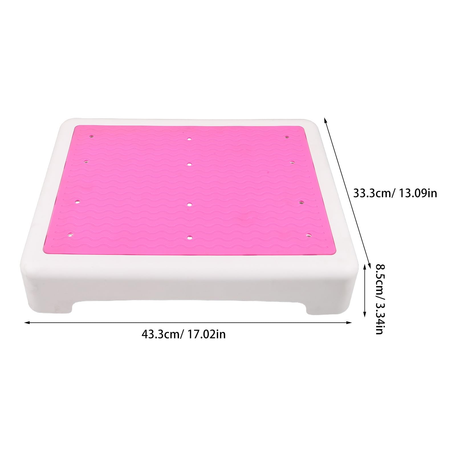 Sgabello Bagno Antiscivolo Rosa in Plastica per Anziani, Facile da Pulire Alta Capacità di Carico, per Toilette e Bagno