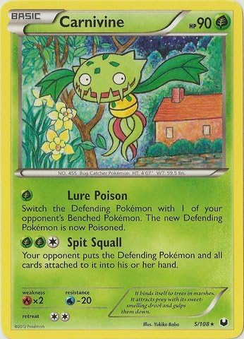 Pokemon - Carnivine (5108) - BW - Exploradores oscuros - Holo inverso