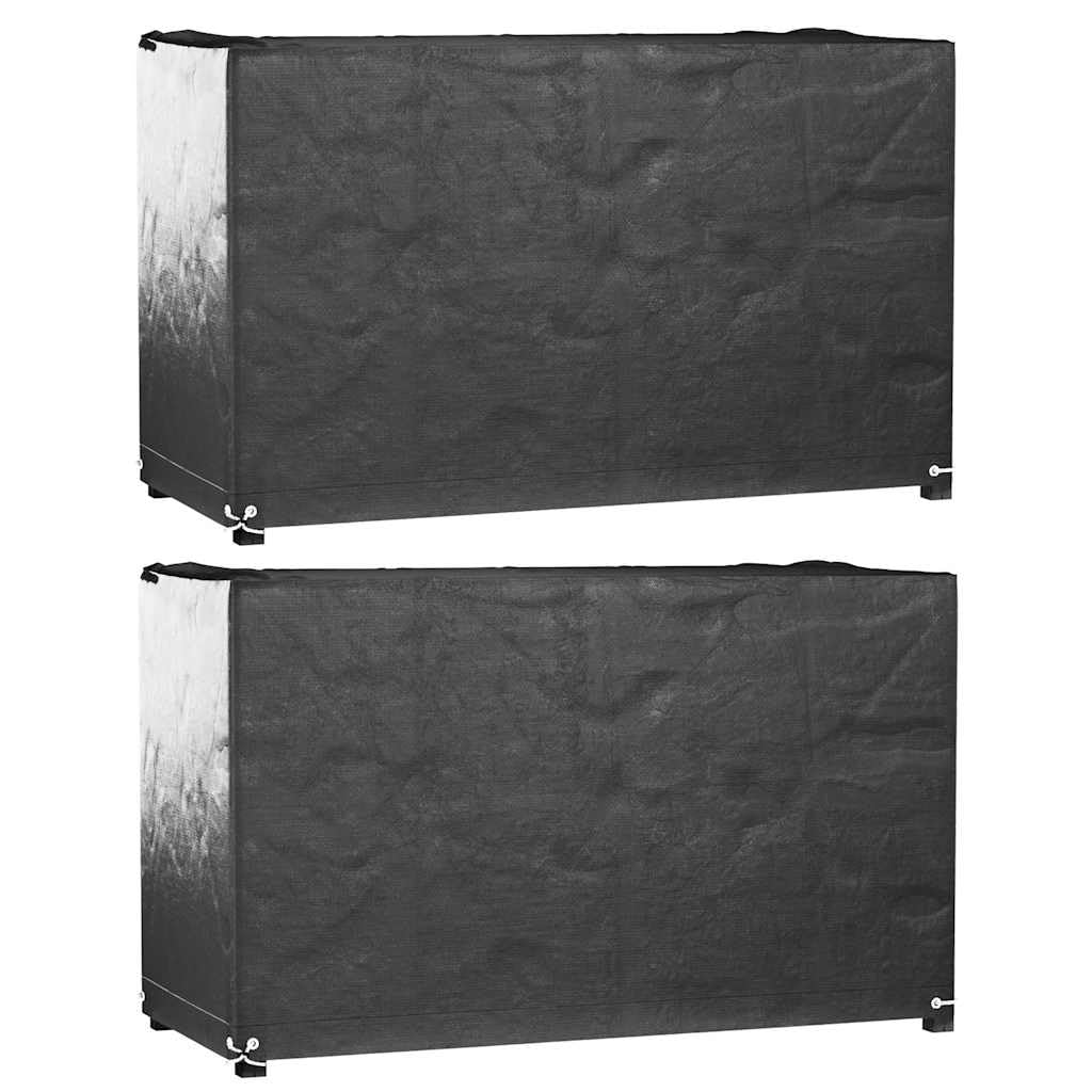 Fengshui Gartenmöbel-Abdeckungen 2 STK. 170x94x70 cm Rechteckig | Polyethylen, Leicht, Pflegeleicht, Mit Aluminiumösen Und Seil, Einfach Zusammenfaltbar