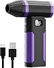 Electric Air Duster, 100000RPM Super Power Cordless Air Blower, 5-Gear Adjustable Mini Blower with Rechargeable Battery & LED Light for Computer, Keyboard, House, Outdoor, Car Black