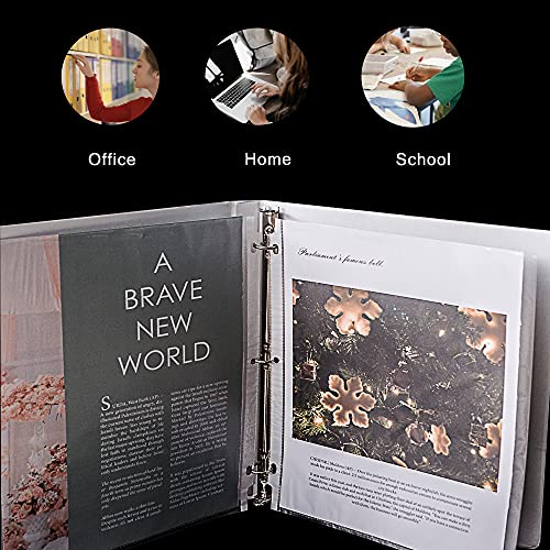 Seashell 100 Economy Non-Glare Sheet Protectors, Plastic Page Protectors For 3 Ring Binder, Letter Size, Top Loading, 3 Hole Punched, Binder Sleeves For 8.5 X 11 Paper, For School And Office Use #TOP7