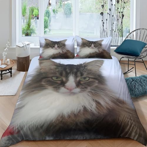 Housse de couette microfibre hypoallergique lit double 3D - 4