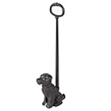 Sungmor Cast Iron Dog Door Stop with Handle – Heavy Duty Decorative Vintage Doorstop, 19.4
