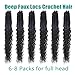 Faux Locs Crochet Hair for Black Women Goddess Locs Crochet Hair Pre Looped 14 Inch 8 Packs Soft Locs Crochet Braids With Curly Ends Deep Wave Hair Extensions(14 Inch, 2#)