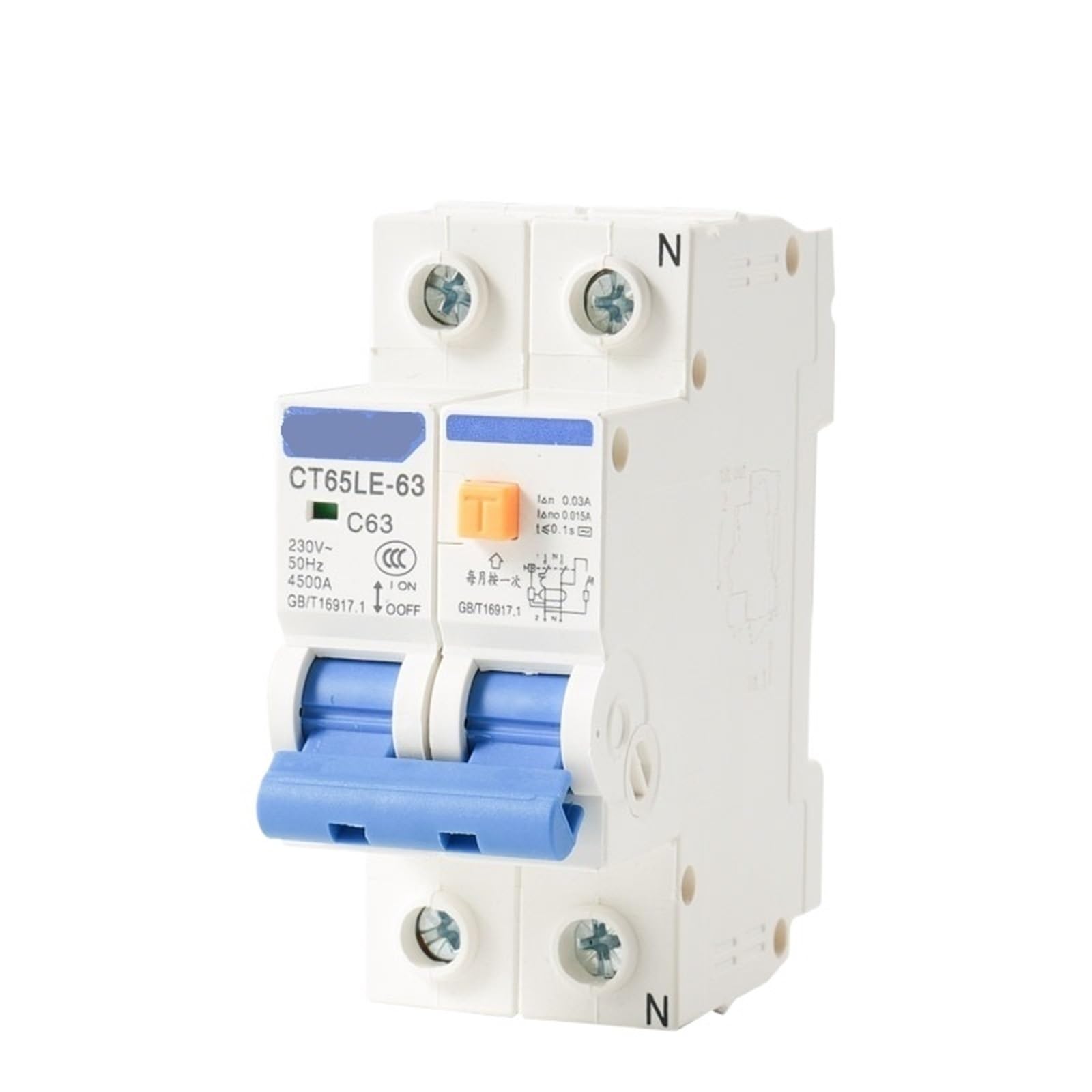 Solución a apagones por sobrecarga con interruptor diferencial RCCB tipo C de 2P CA 230V RCD de 10A