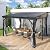 COVERONICS 10' X 12' Outdoor Lean to Gazebo - Wall-Mounted Aluminum Frame Gazebo with Slope Metal Roof, Patio Heavy-Duty Lean to Pergola with Netting & Curtains for Garden, Backyard, Deck